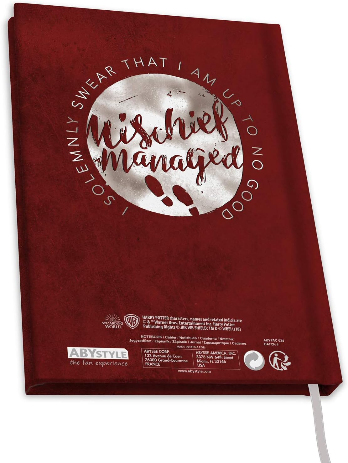 ABYSTYLE Harry Potter Marauder's Map A5 Notebook