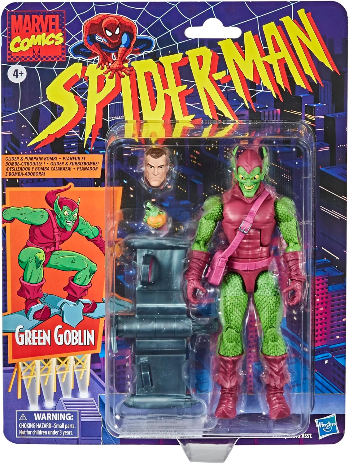 Spider-Man Hasbro Marvel Legends Series 6-inch Collectible Green Goblin Action Figure Toy Retro Collection