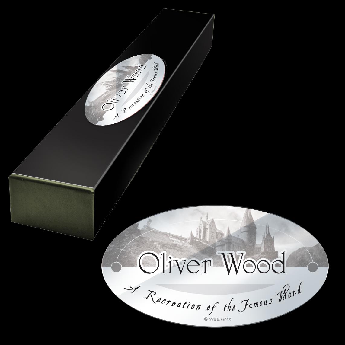 The Noble Collection - Oliver Wood Character Wand - 15in (39cm) Wizarding World Wand With Name Tag - Harry Potter Film Set Movie Props Wands