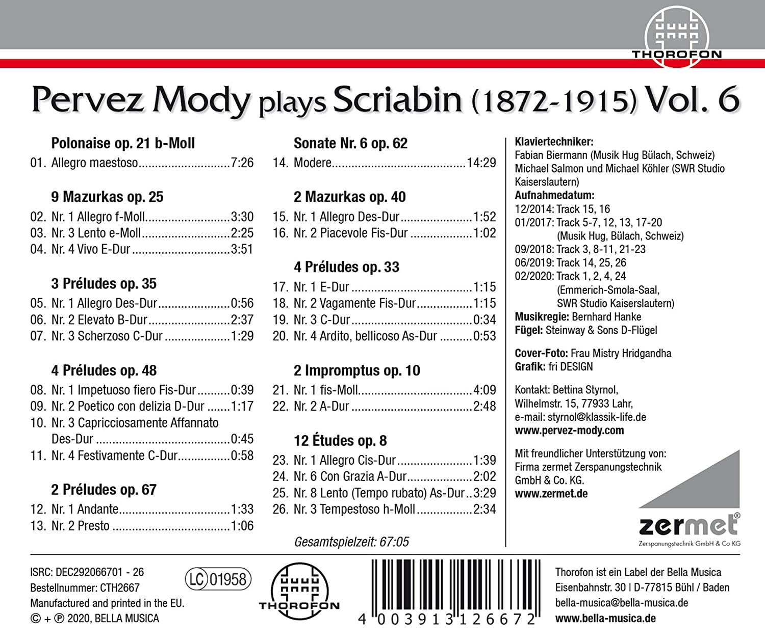 Pervez Mody Plays Scriabin 6