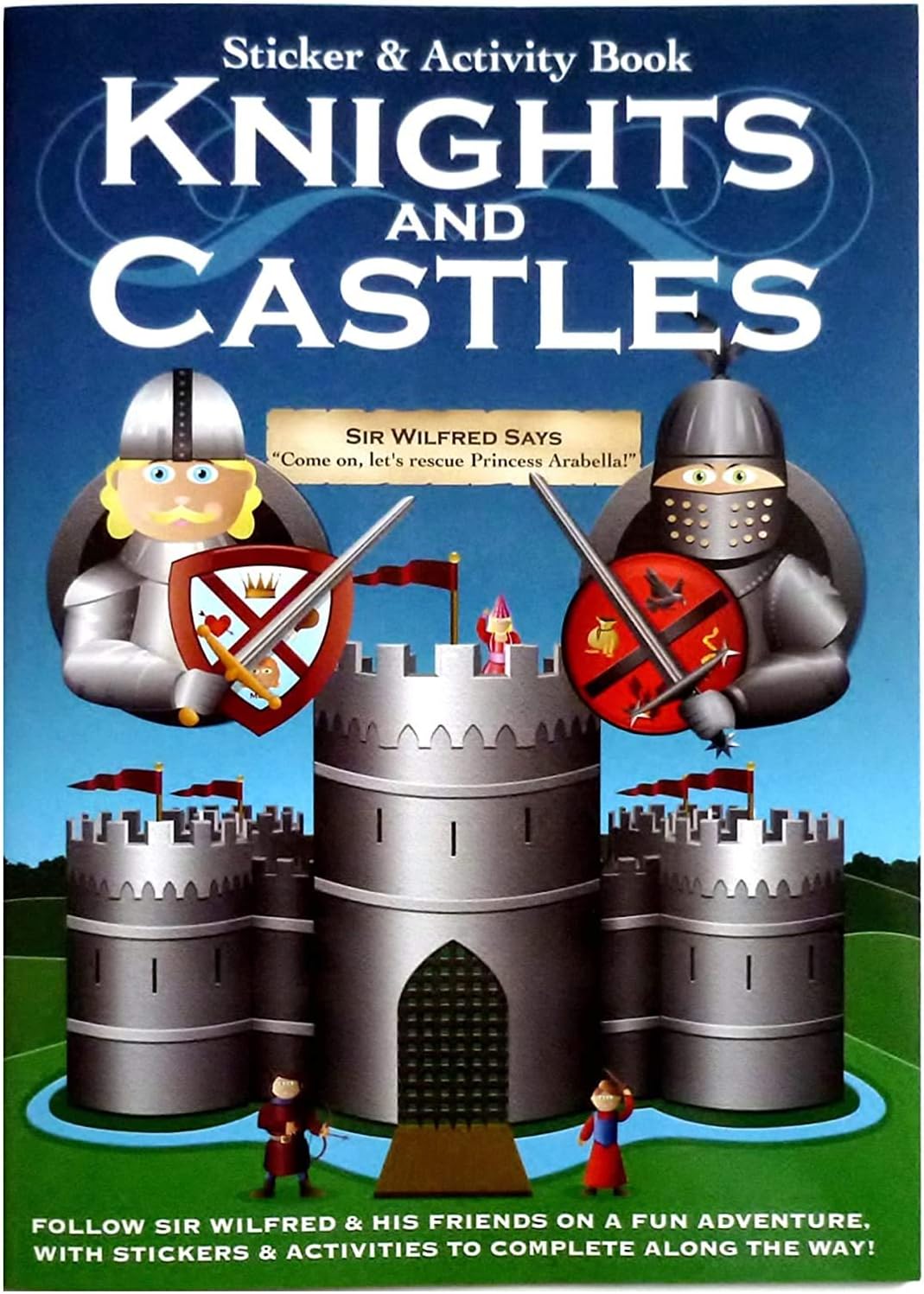 NEW KNIGHTS & CASTLES STICKER & ACTIVITY COLOURING BOOK EDUCATIONAL & FUN! AL