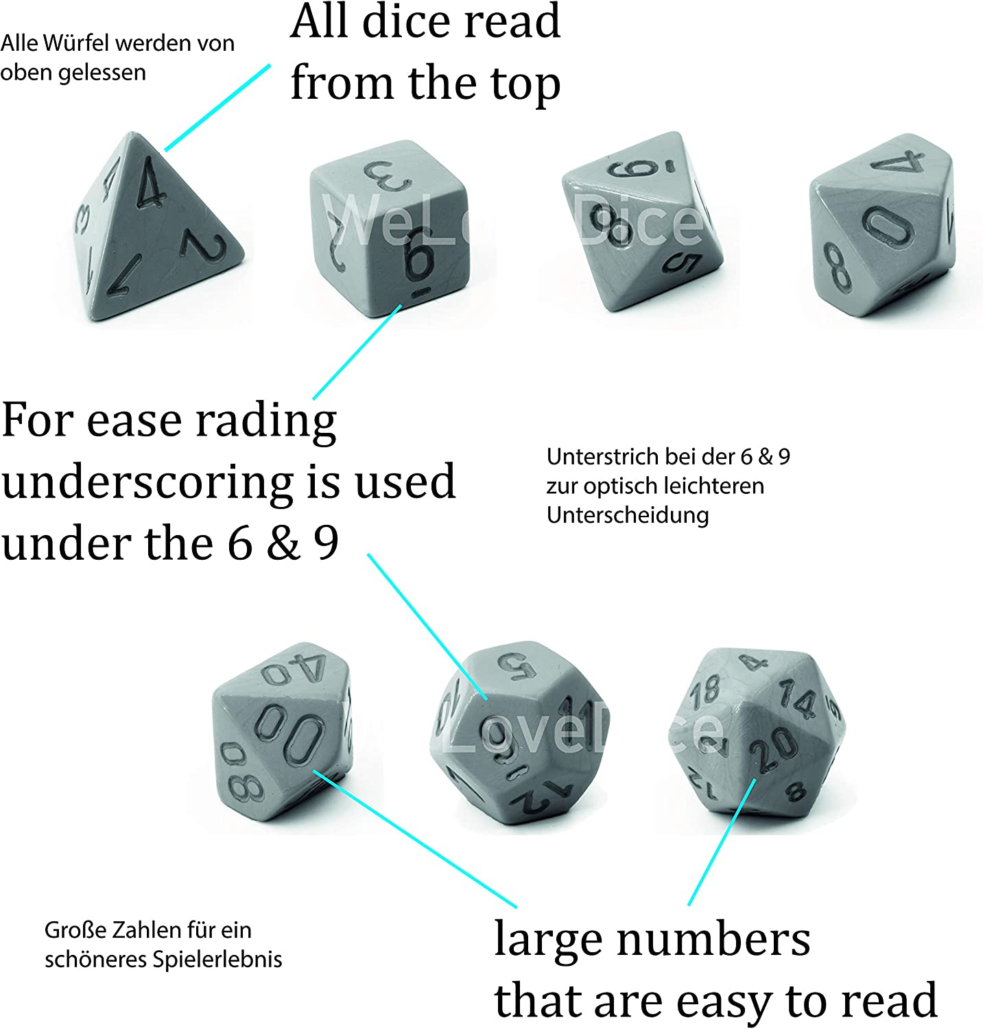 Chessex Borealis Royal Purple Luminary Dice Boxed Set