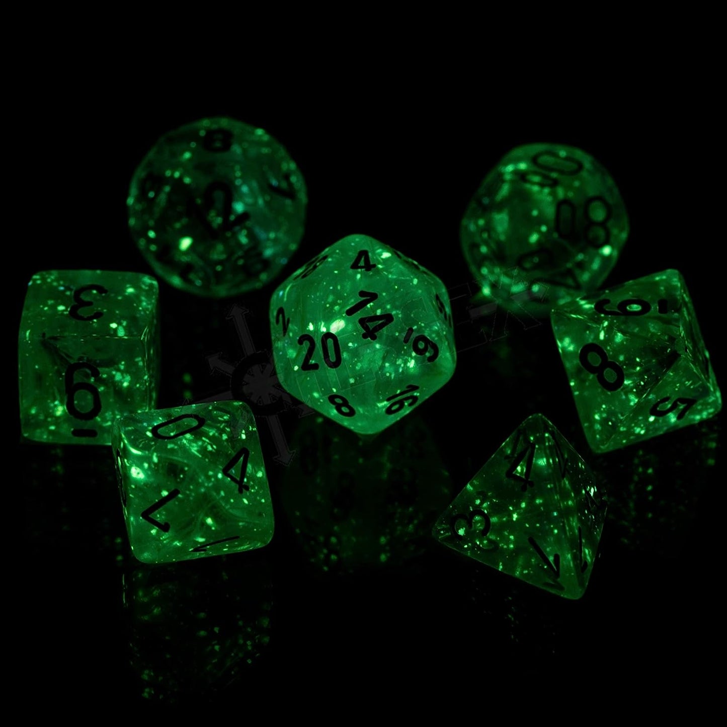 Chessex Borealis Light Green Luminary Dice Boxed Set