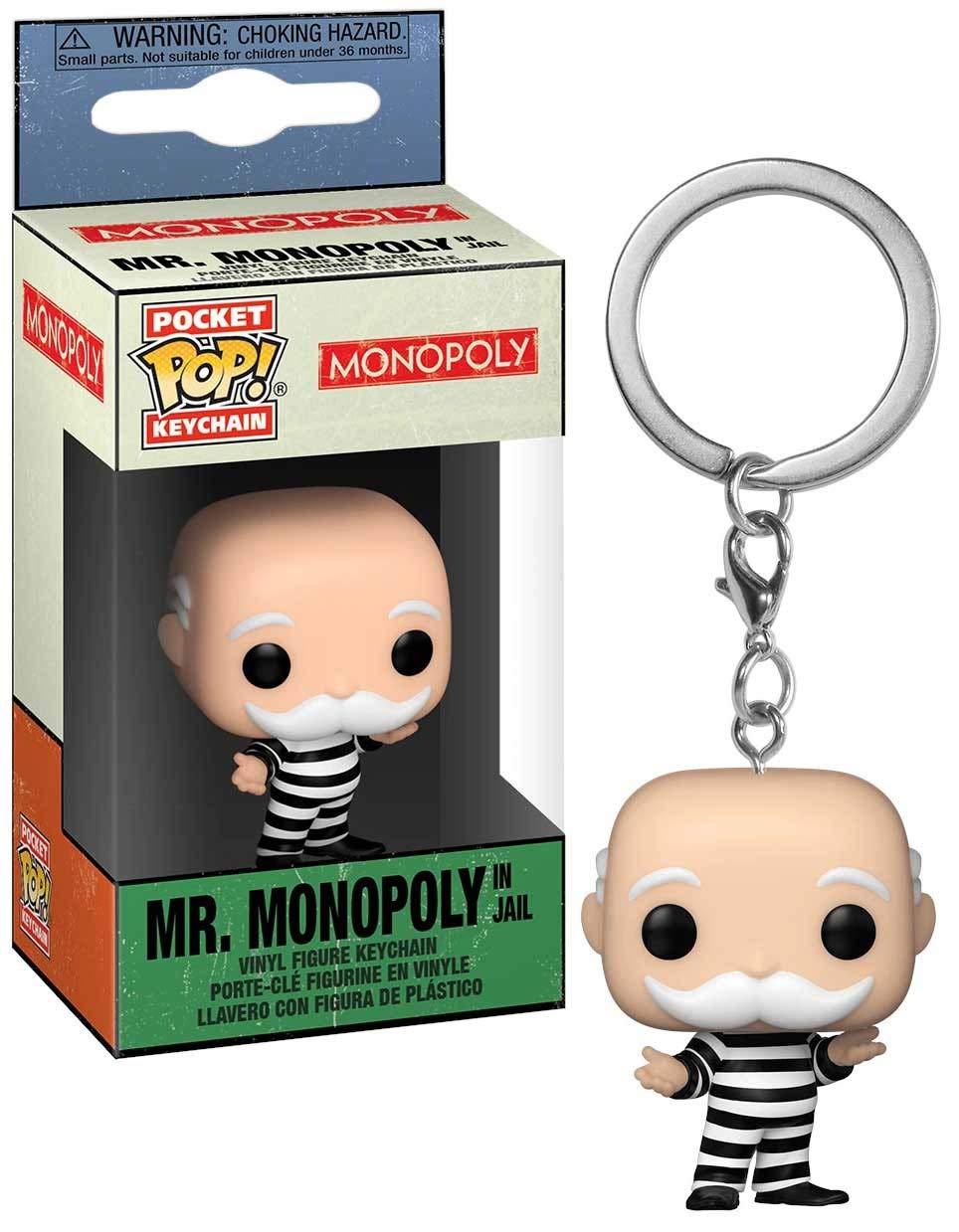 Funko 51899 POP Keychain: Monopoly-Criminal Uncle Pennybags Collectible Toy, Multicolour Retro