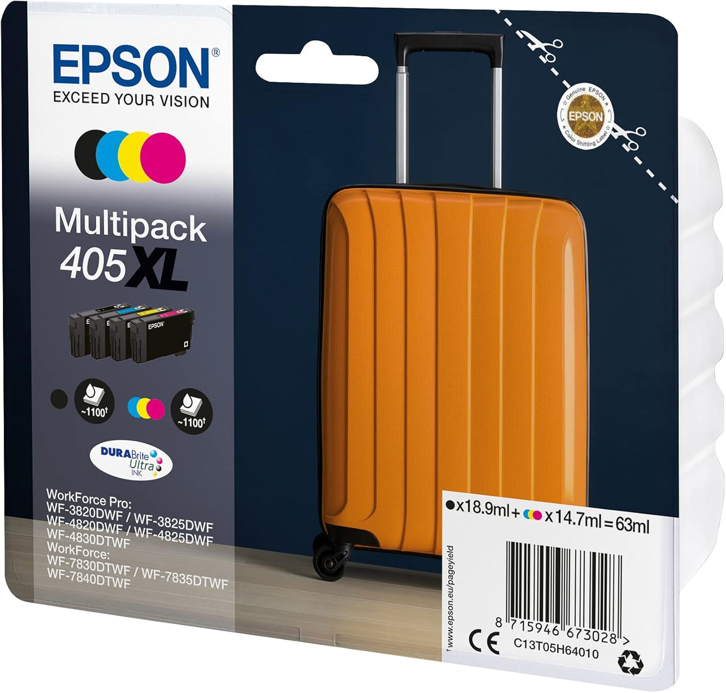 Epson Multipack 4-Colours 405XL DURABRITE Ultra Ink
