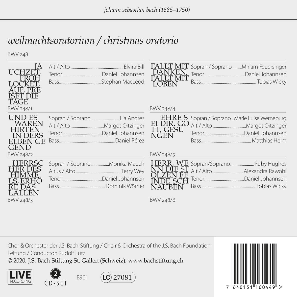 Weihnachtsoratorium,Bwv 248