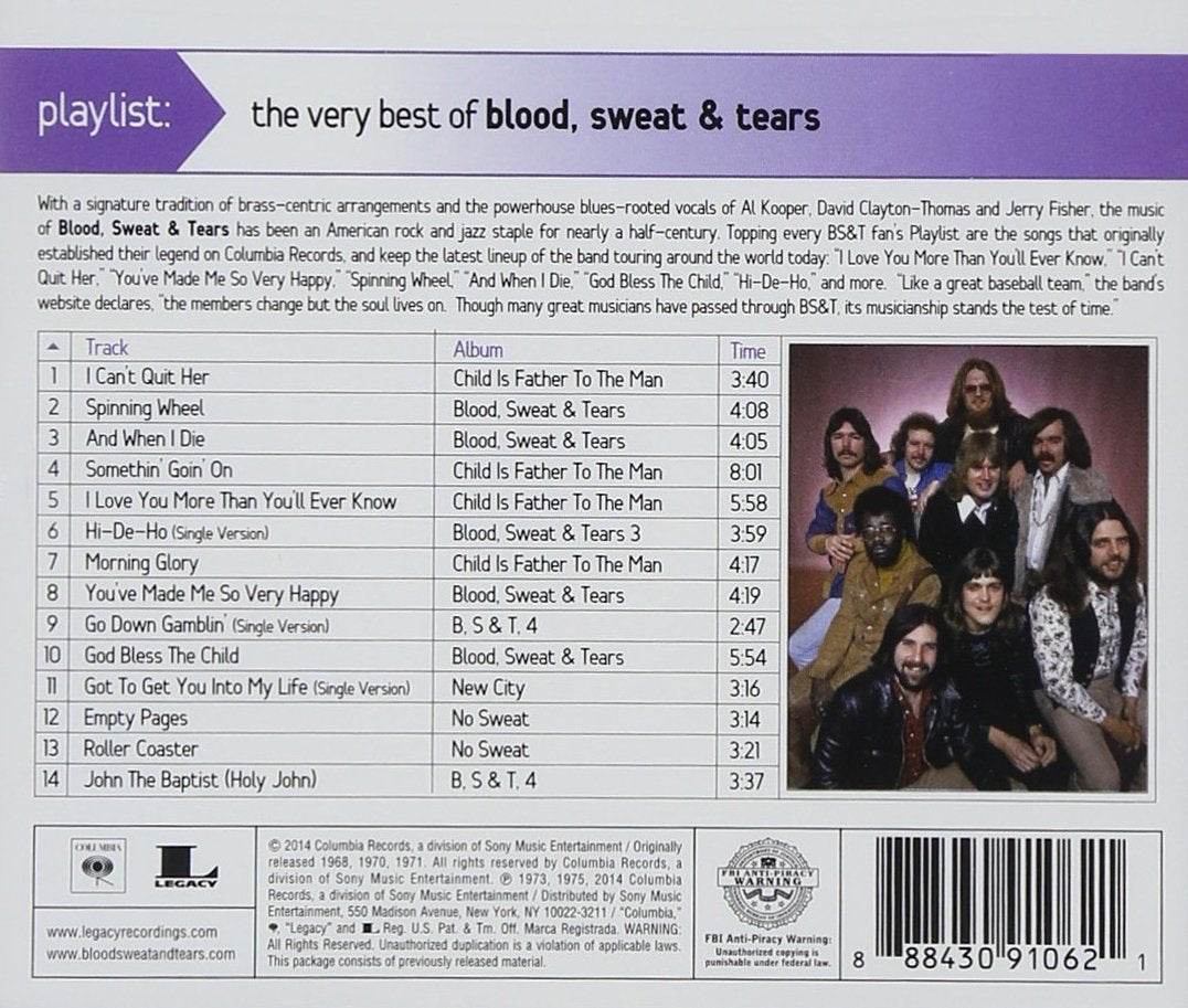 Playlist: the Very Best of Blood Sweat & Tears