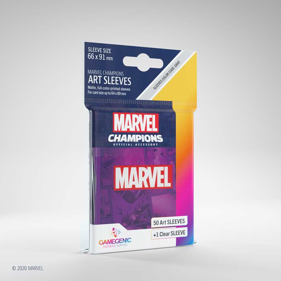 Gamegenic, MARVEL CHAMPIONS sleeves - Marvel Purple, Sleeve color code: Gray