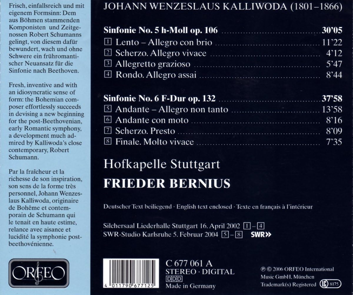 Sinfonien Nos. 5 Op. 106 and 6 Op. 32
