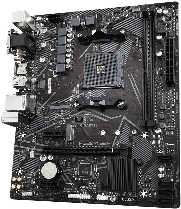 GIGABYTE A520M S2H mATX Motherboard for AMD AM4 CPUs