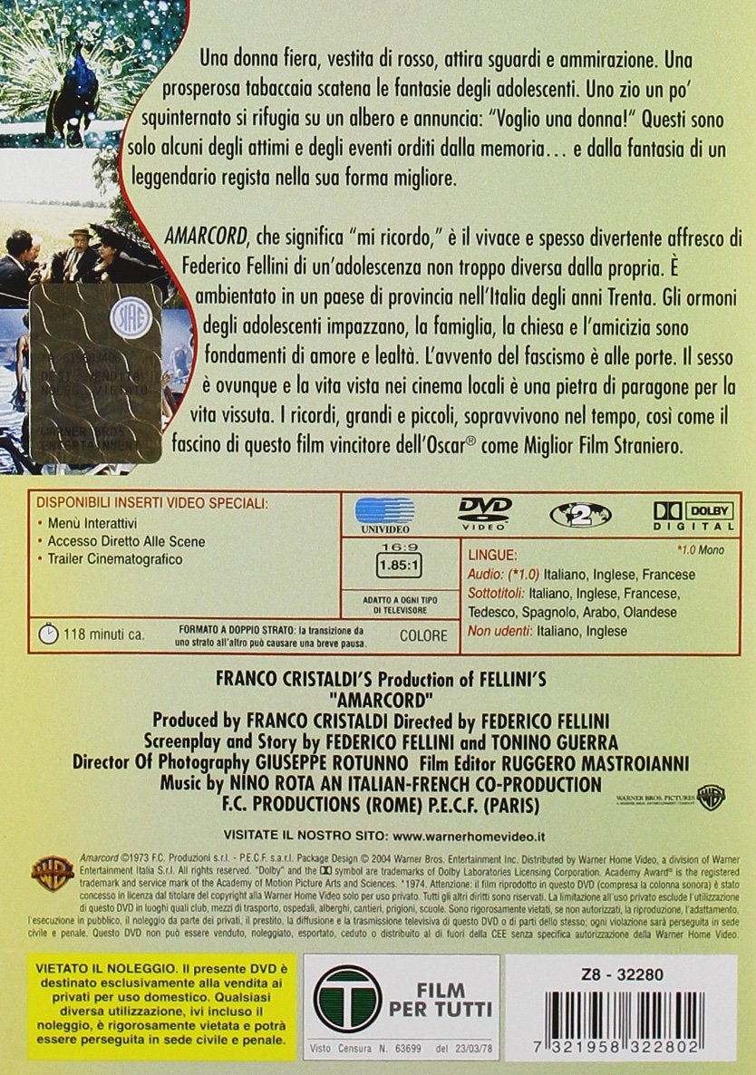 amarcord / I Remember Italian Import