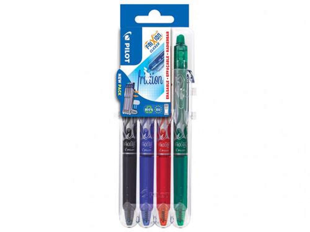 Pilot Set2Go Frixion Clicker, 0.7mm, Assorted, Pack of 4 One Size 3131910546801