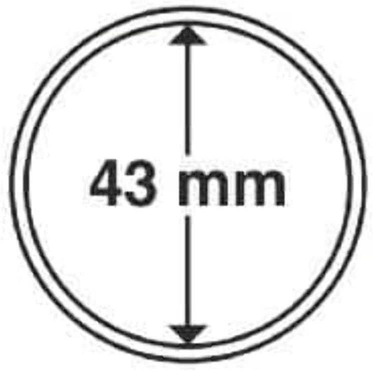 coin capsules inner diameter 43 mm