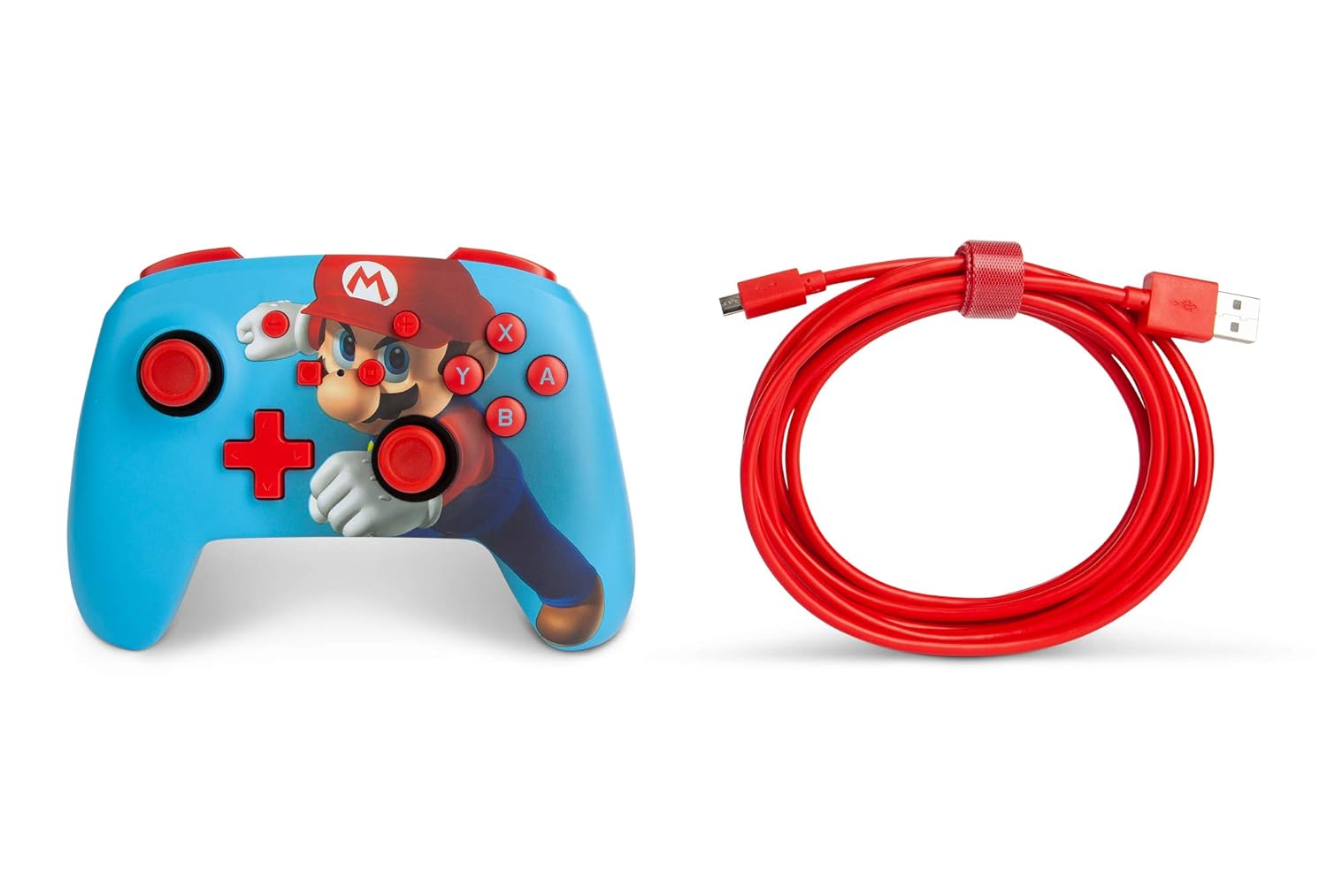 PowerA Enhanced Wired Controller for Nintendo Switch – Mario Punch, Gamepad, Wired Video Game Controller, Gaming Controller