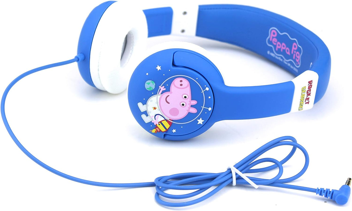OTL Technologies Peppa Pig George Rocket Junior Casque d'écoute, Filaire, pour Enfants (Produit sous Licence Officielle