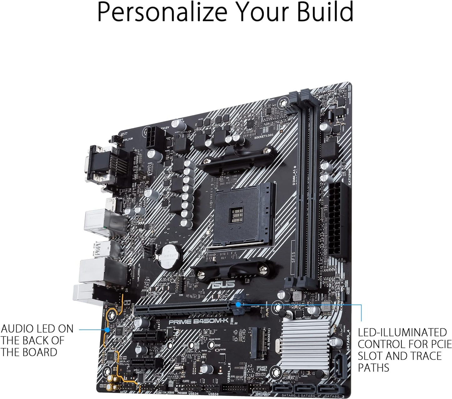 Asustek computer PRIME B450M-K II ATX +2GLN+U3.2+M2 SATA6+4XDDR9
