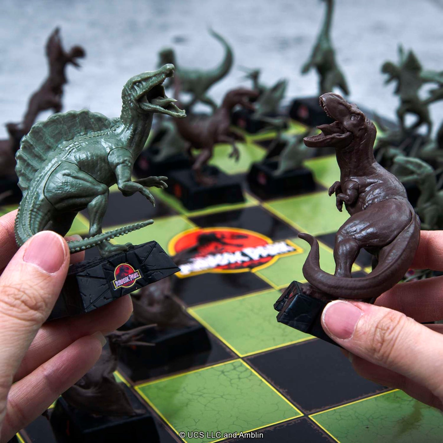 The Noble Collection Jurassic Park Chess Set - 32 Highly Detailed Plastic Chess Pieces - Officially Licensed Jurassic Park Film Set Movie Game Gifts Single