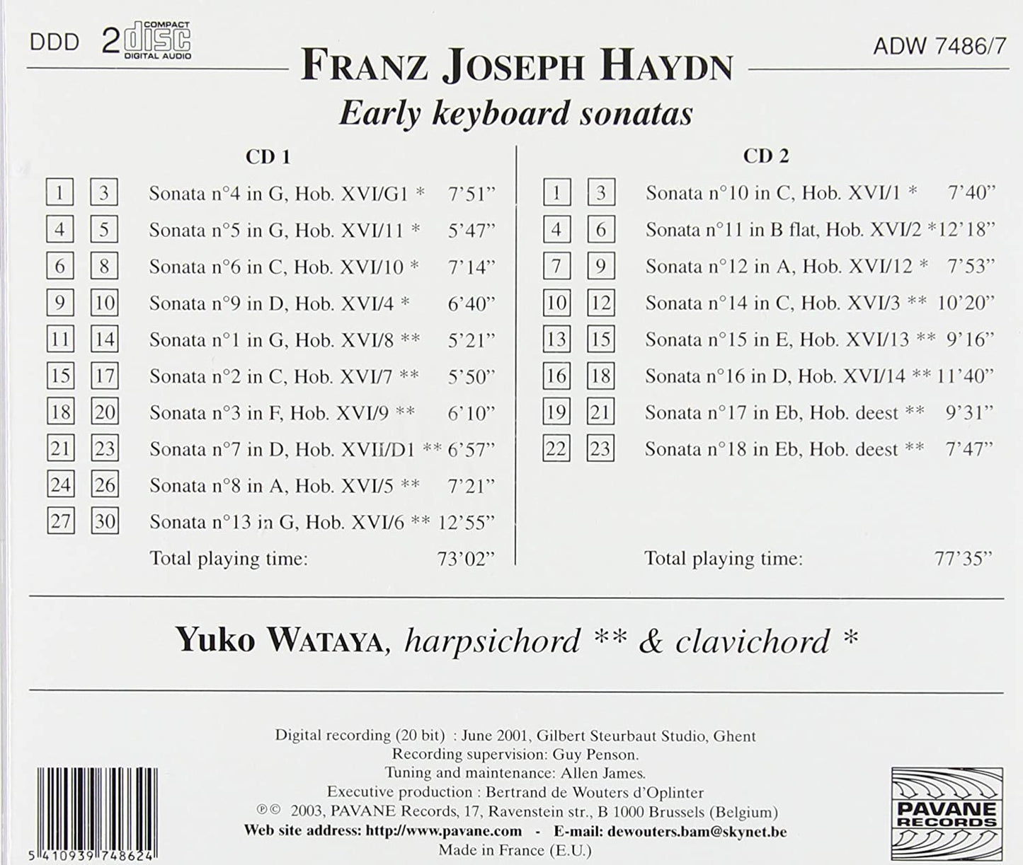 Early keyboard sonatas