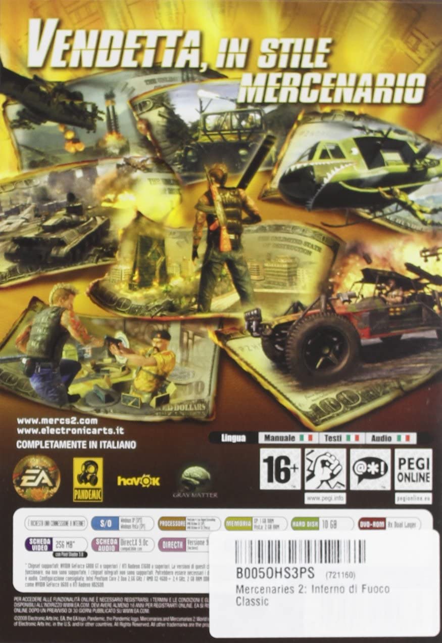 Mercenaries 2: Inferno di Fuoco (World In Flames) - Classic