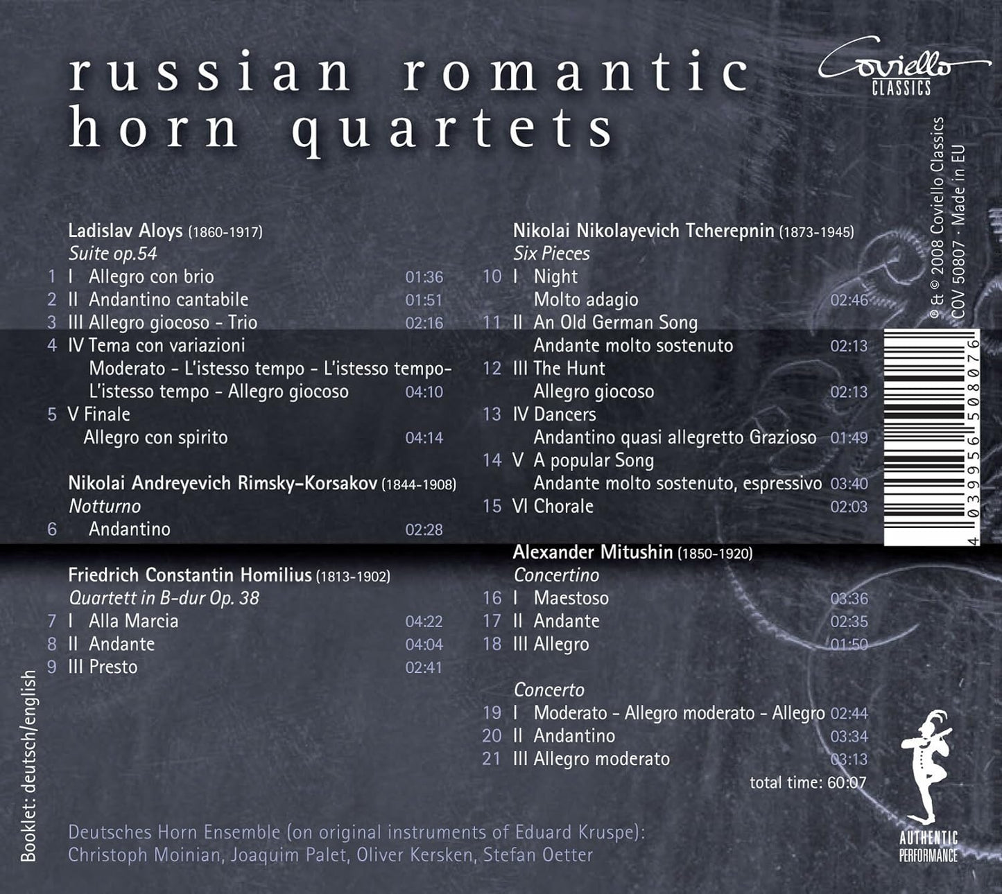 Romantic Russian Horn Quartets