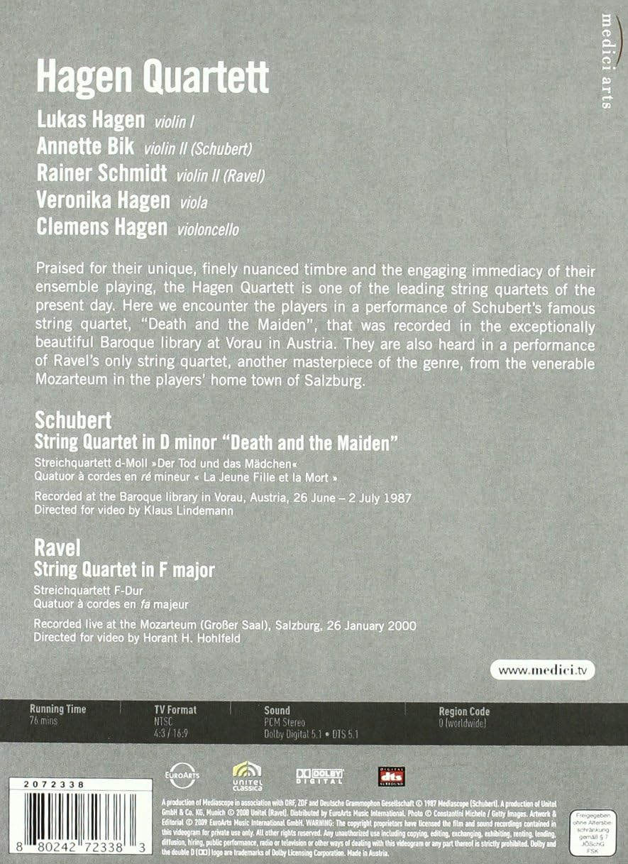 Hagen Quartett - Schubert und Ravel (NTSC