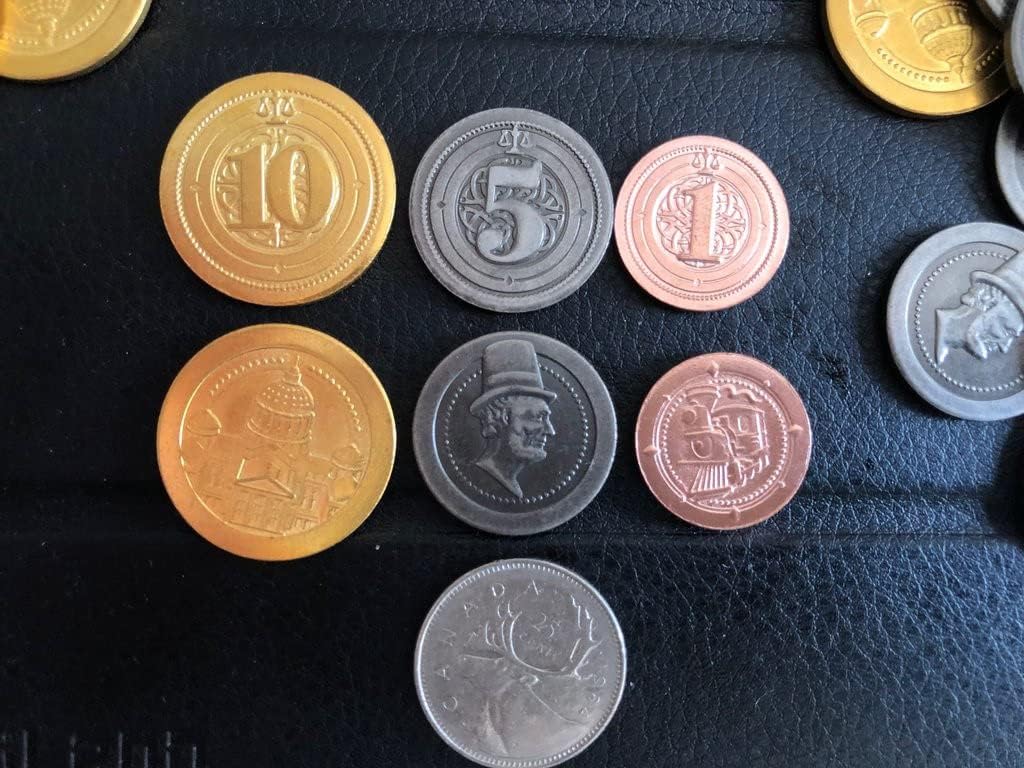 50 Metal Coin Board Game Upgrade Set (Industrial Coins
