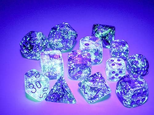 Nebula® 16mm d6 Nocturnal™/blue Luminary™ Dice Block™ (12 dice