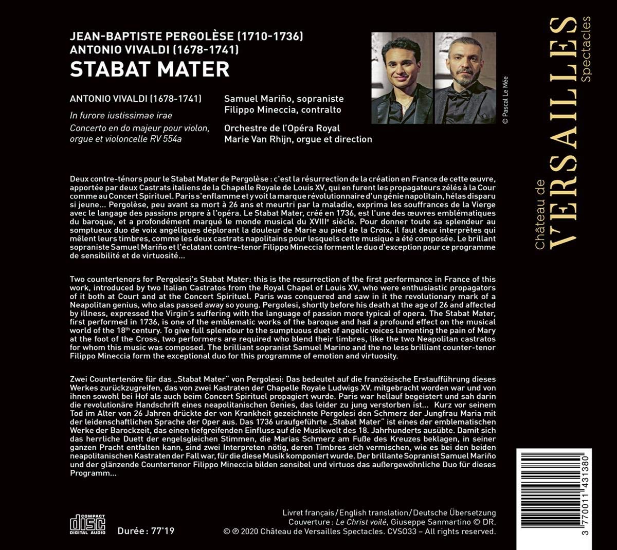 Pergolèse & Vivaldi: Stabat Mater pour deux castrats