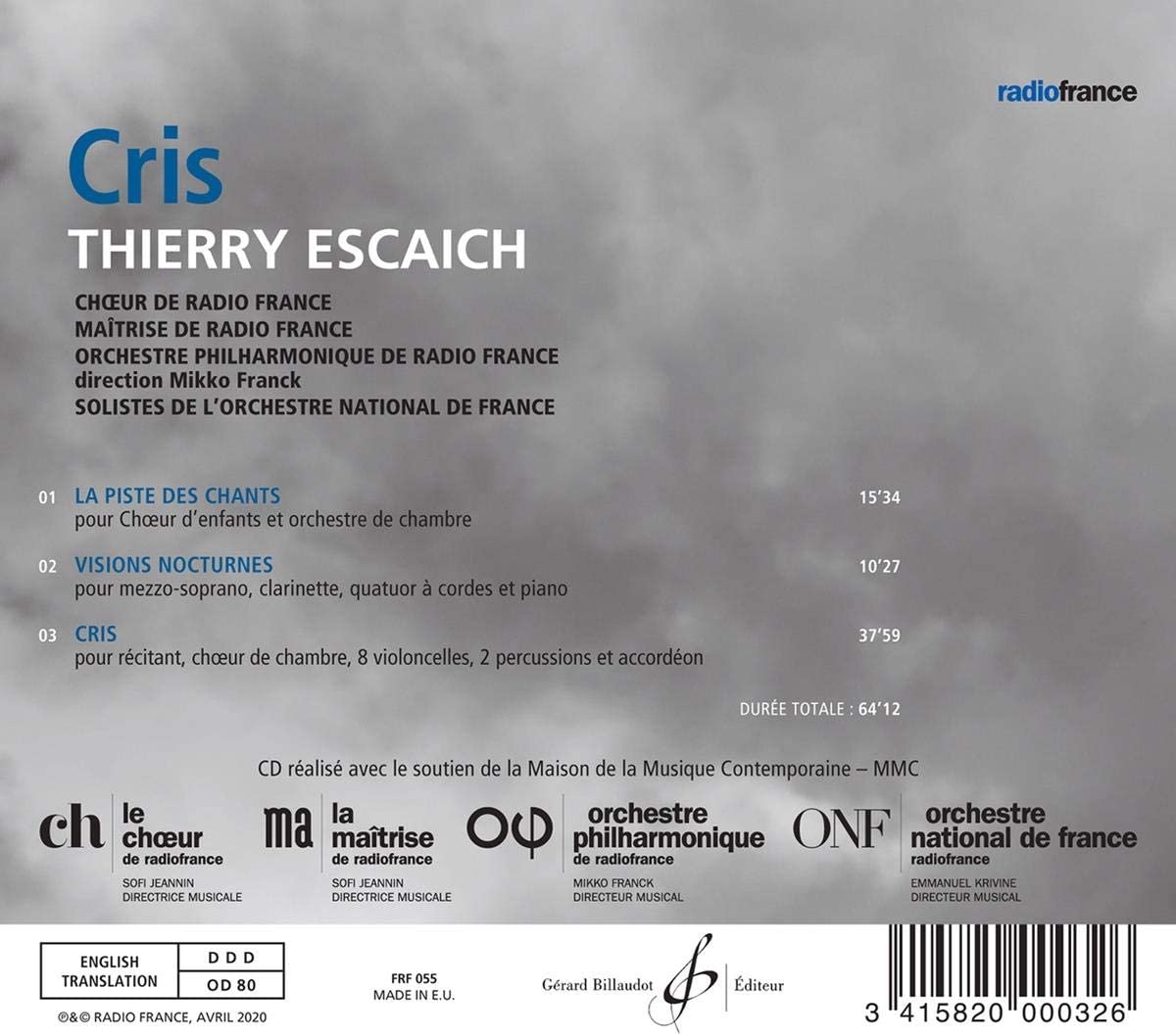 Thierry Escaich: Cris