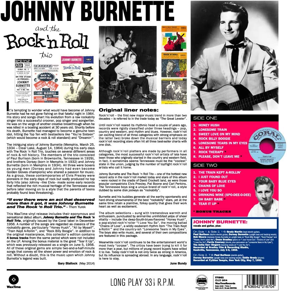 Johnny Burnette and the Rock `N Roll Trio r