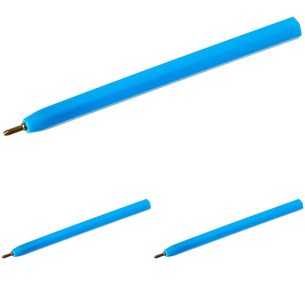 Hainenko ValueX Mini bolígrafos, punta de 1,0 mm, ancho de línea de 0,7 mm, tinta negra, barril azul claro, paquete de 144