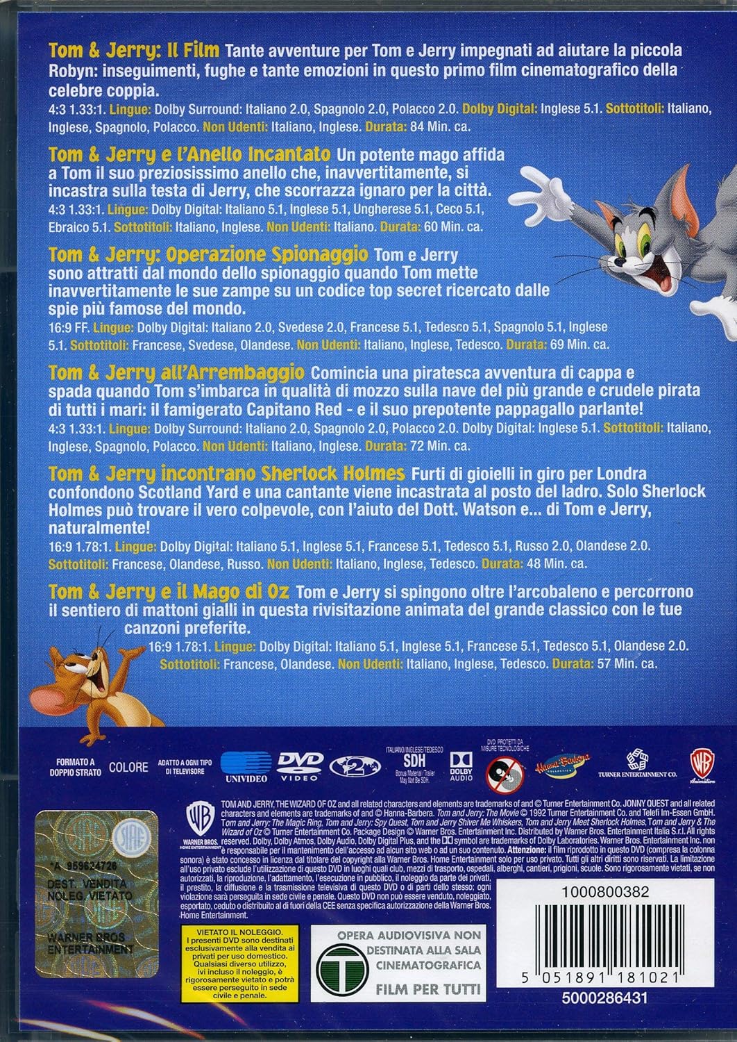 Best Of Tom & Jerry Movies (Box 6 Dv