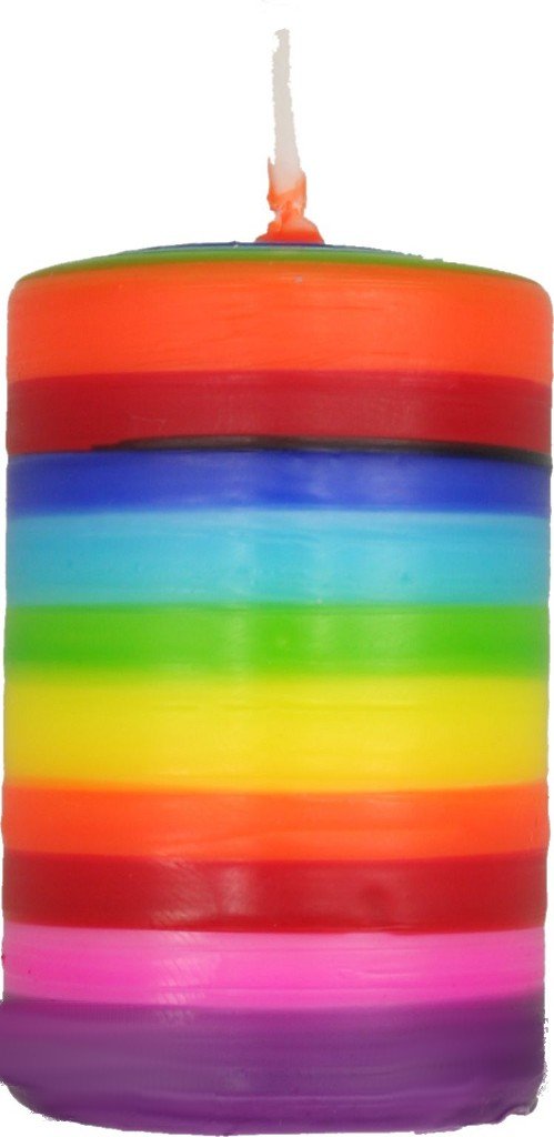 Unbekannt ahrens Pillar Candle Colourful Stripes
