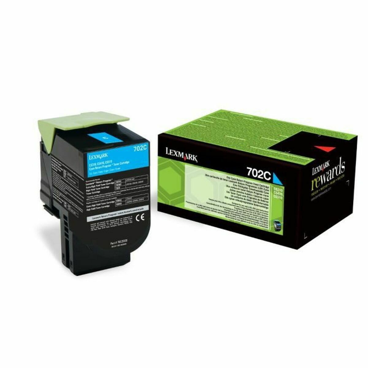 Lexmark 702c Return Program Toner Cartridge - Cyan, 70C20C0