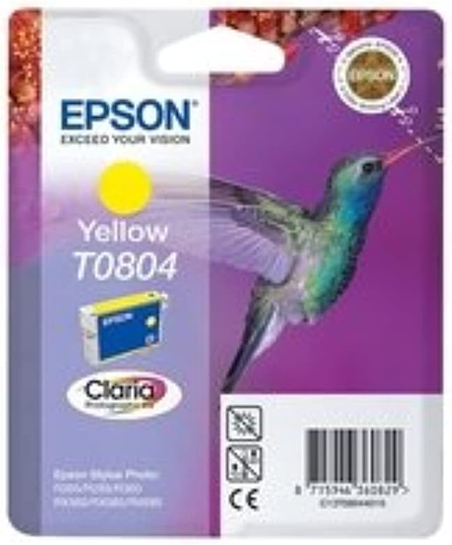 Epson T080 Serie Colibrì, Cartuccia Originale Getto d'Inchiostro Claria Photographic, Formato Standard, Giallo