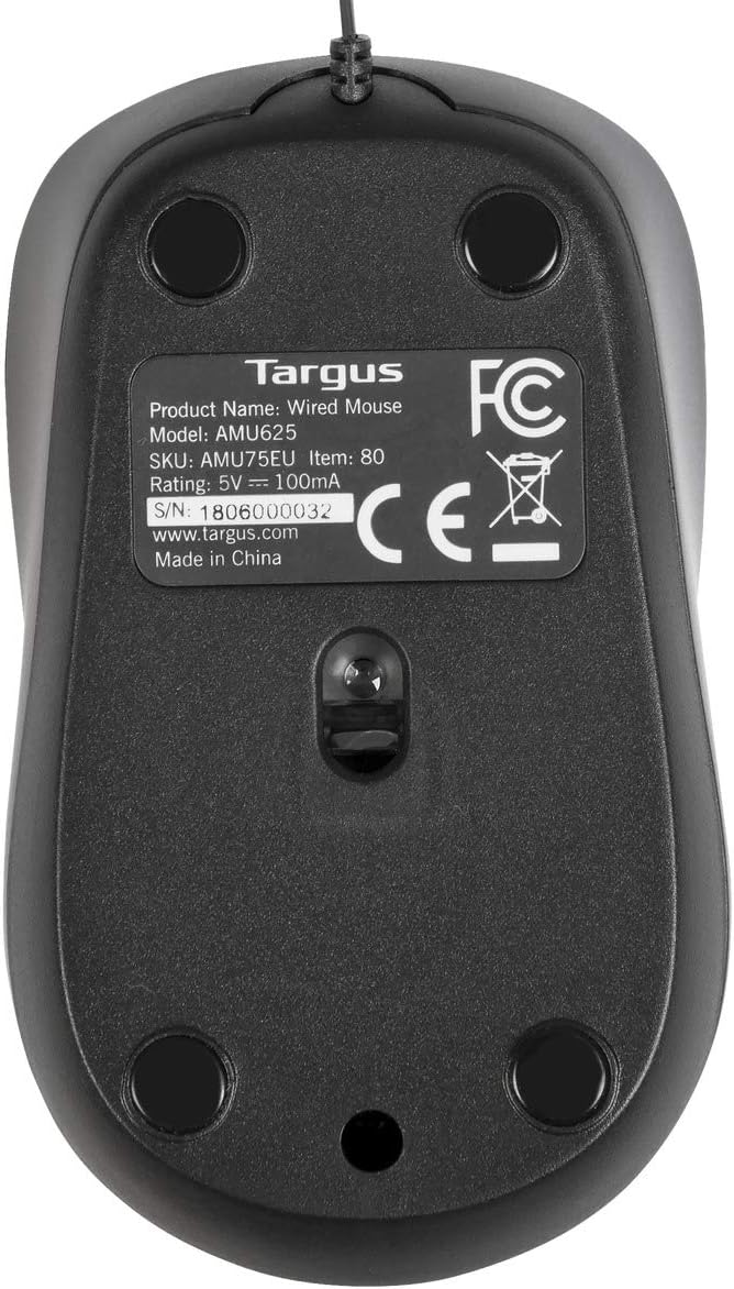 Targus Compact Blue Portable Trace Mouse, Black (AMU75EU