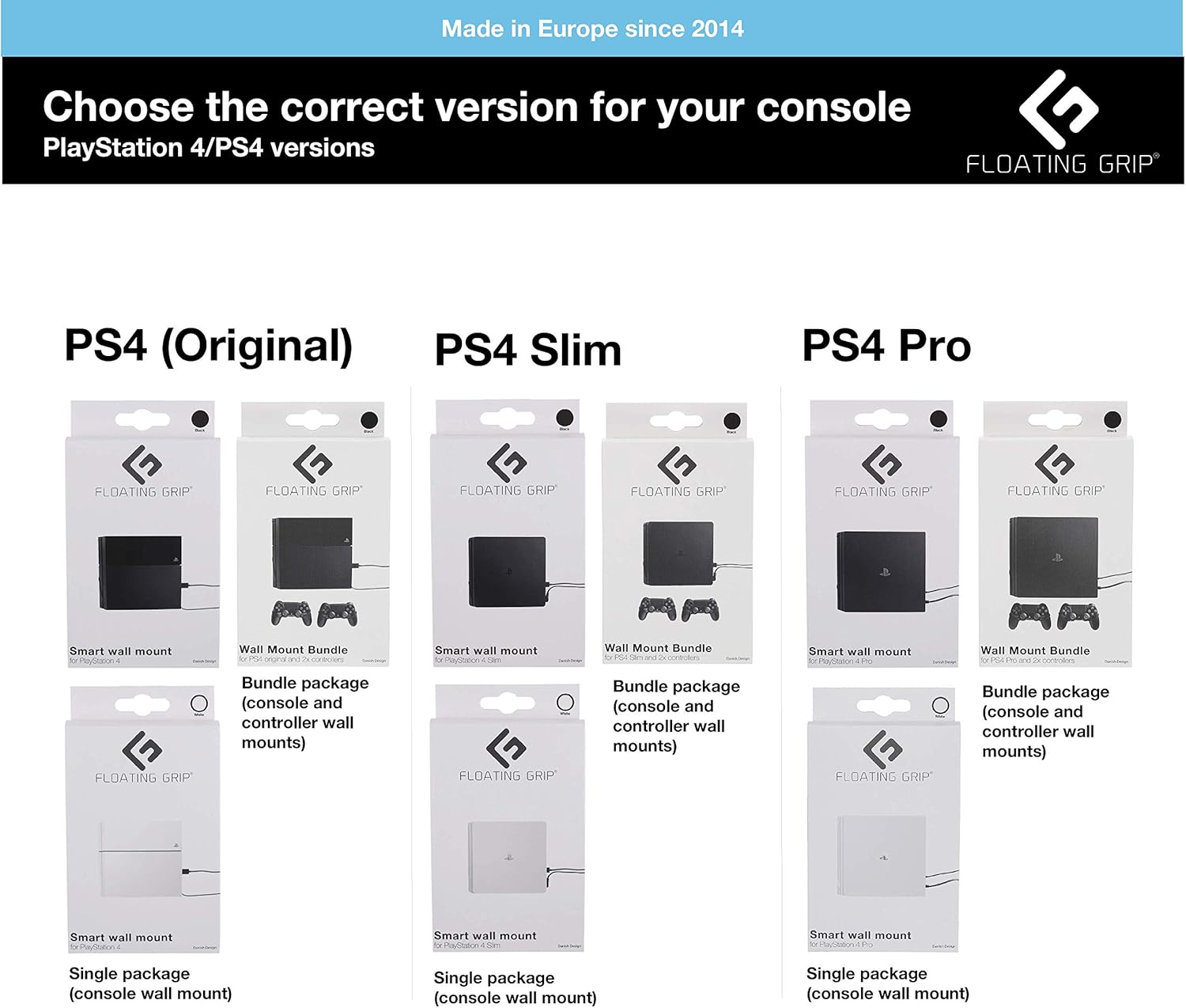 Floating Grips Playstation Controller Wall Mount