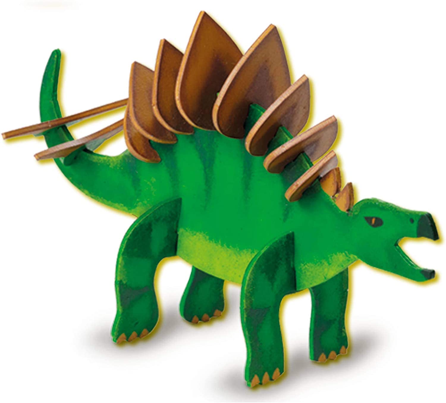 SES Creative 14209 Wooden dino glow in The dark, Black, One Size