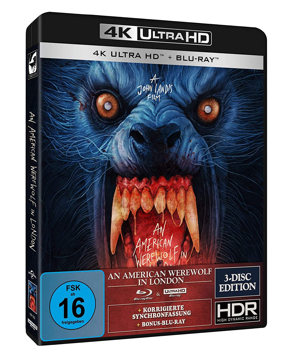 An American Werewolf in London - 3-Disc-Special Edition (4K Ultra-HD) (+ Blu-ray 2D) (+ Bonus-Blu-ray) (Gabz Artwork