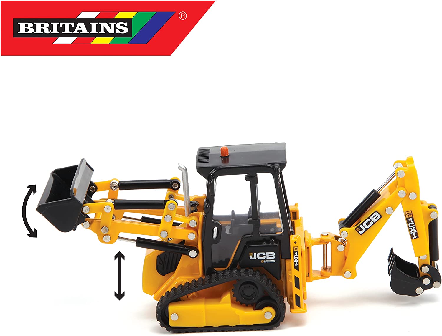 Britains (BRIFG) JCB 1CXT, Traktor Spielzeug, Sammler-Traktor Spielzeug, Traktorspielzeug Kompatibel Mit Bauernhof-Spielzeug Im Maßstab 1:32, Geeignet Für Sammler Und Kinder Ab 3 Jahren