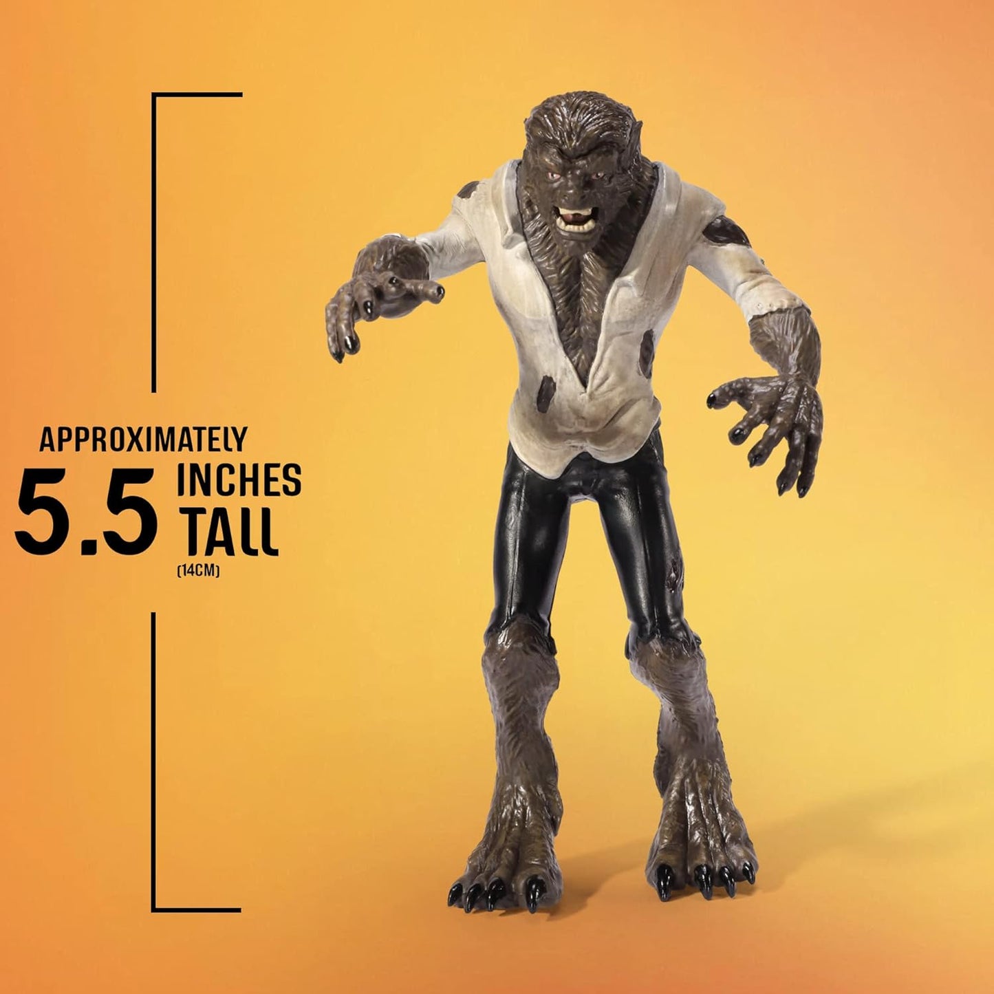 BendyFigs The Noble Collection Universal Monsters Mini Wolf-Man - 5.5in (14cm) Noble Toys Miniature Bendable Figure Posable Doll Figures