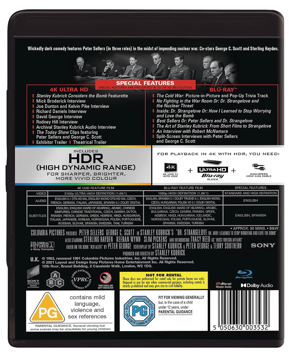 Dr. Strangelove Or: How I Learned To Stop Worrying And Love The Bomb (2 Disc - 4k Ultra-HD EXT & BD)