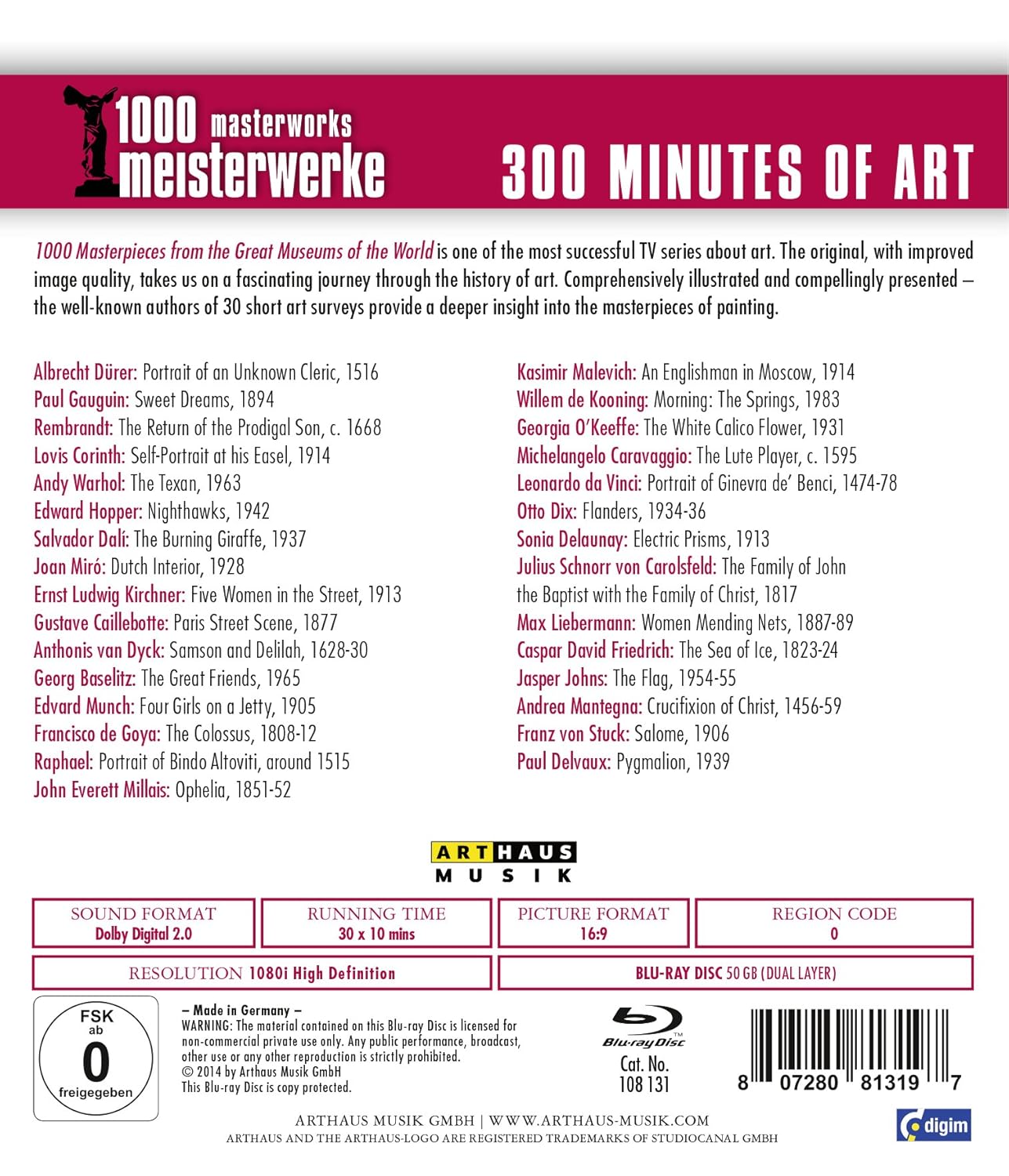 1000 Masterworks-300 Miinutes of Art