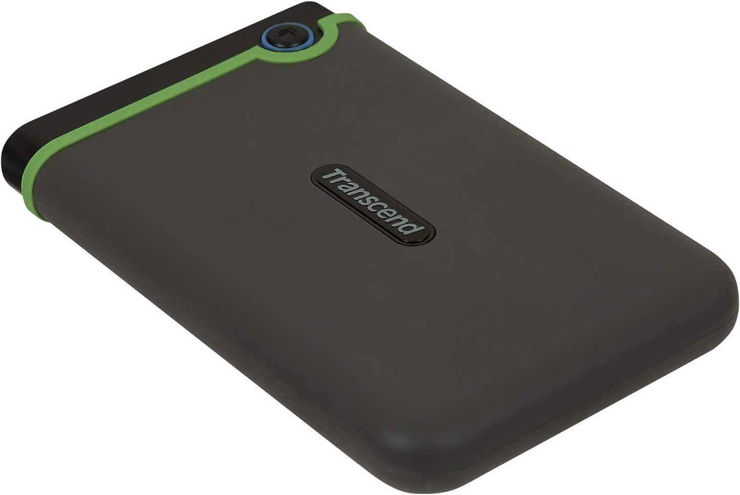 Transcend 2TB StoreJet 25M3 USB 3.1 Portable Hard Drive Rugged, Anti-Shock Resistant, Compact and Lightweight with Lightning-Fast Speeds and a One Touch Backup Button (Iron Grey) TS2TSJ25M3