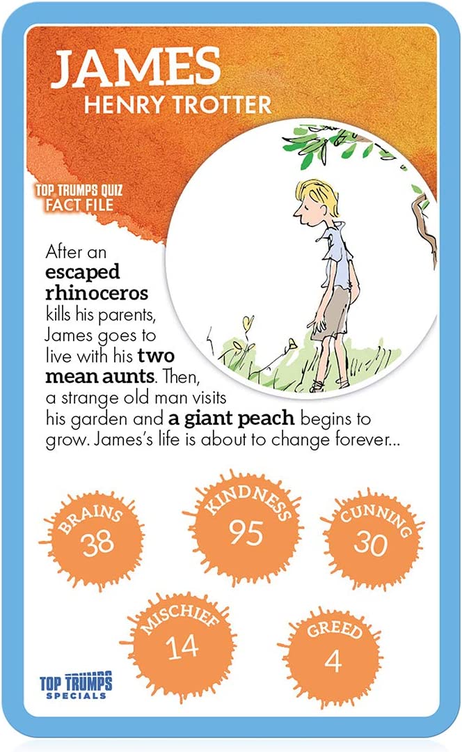 Top Trumps Roald Dahl Vol.2 Specials Card Game, Play with Fantastic Mr Fox, James and the Giant Peach, The Twits and The Witches, Educational for 2 plus players makes a great gift for ages 6 plus