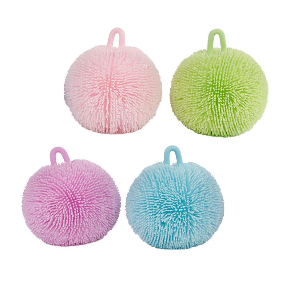 Toys Amsterdam Squeeze Ball Fluffy Junior 9 cm Silicone Green