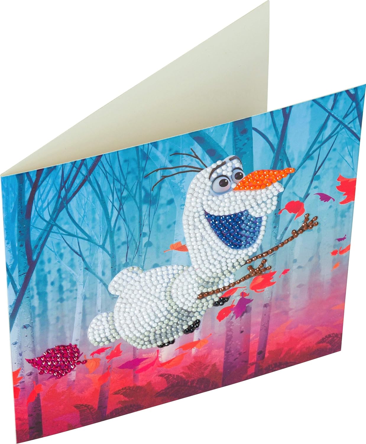 Craft Buddy Crystal Art CCK-DNY801 Floating Olaf, 18x18cm Crystal Art Card