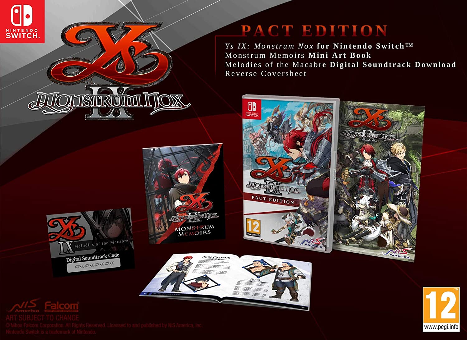 Ys Ix: Monstrum Nox Pact Edition - Nintendo Switch Nintendo Switch Pact Edition