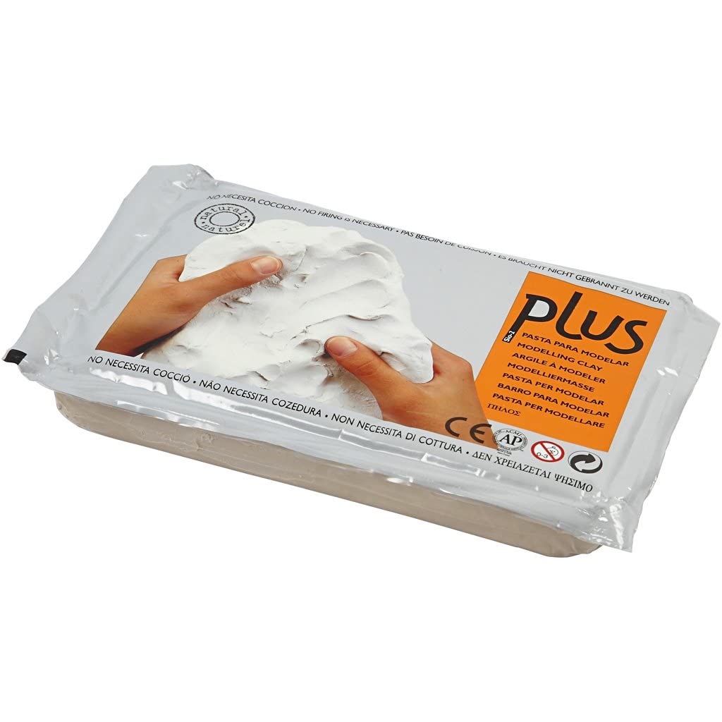 Creativ 789010 Self-Hardening Clay, light grey, 1000g