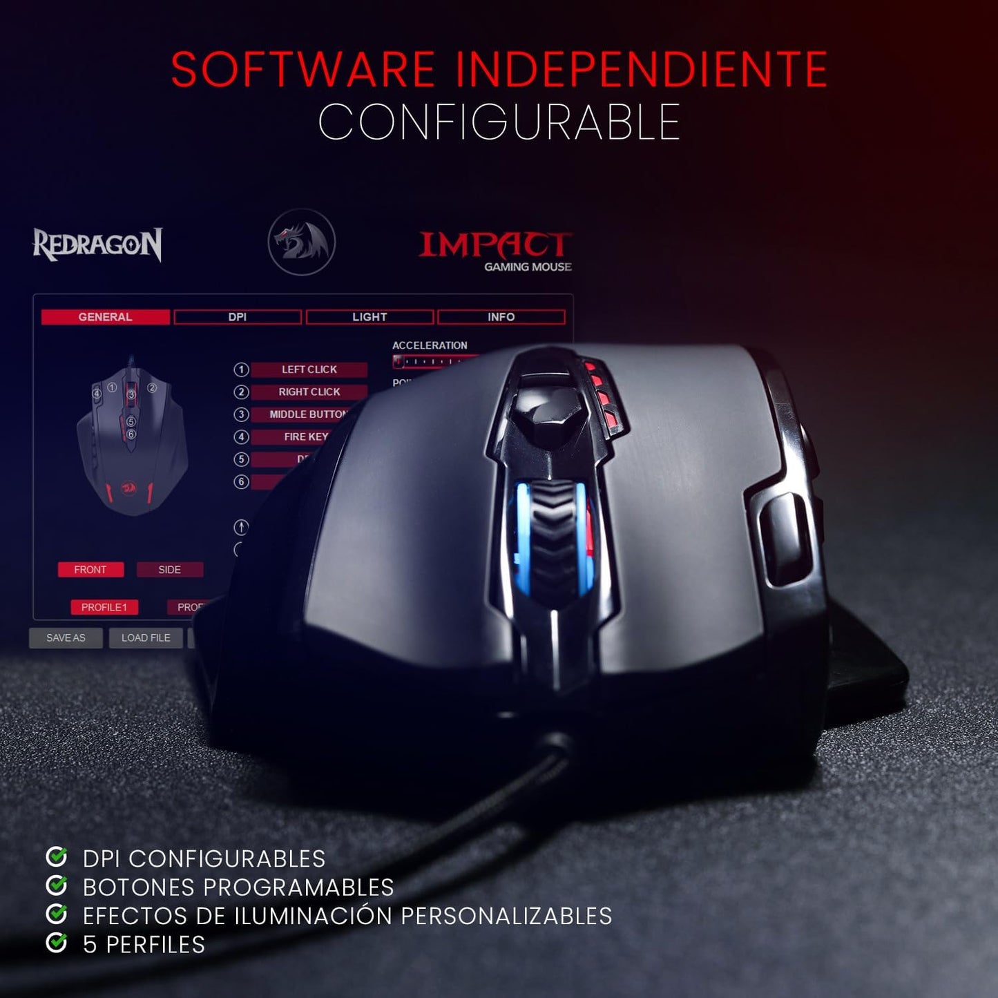 Redragon Mysz Mysz M908 (Las
